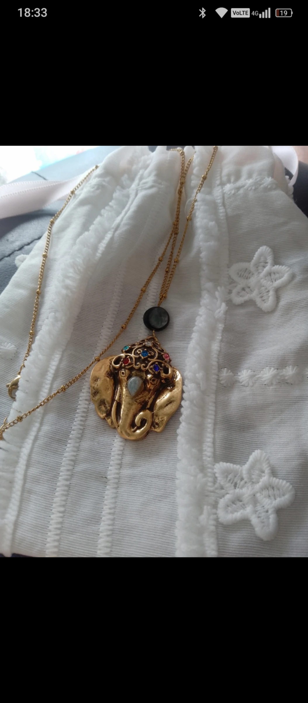 Elephant necklace with labradorite stone – photo 2
